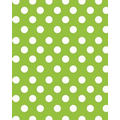 Gift Wrap (24"x100') LIME SUNNY DOTS